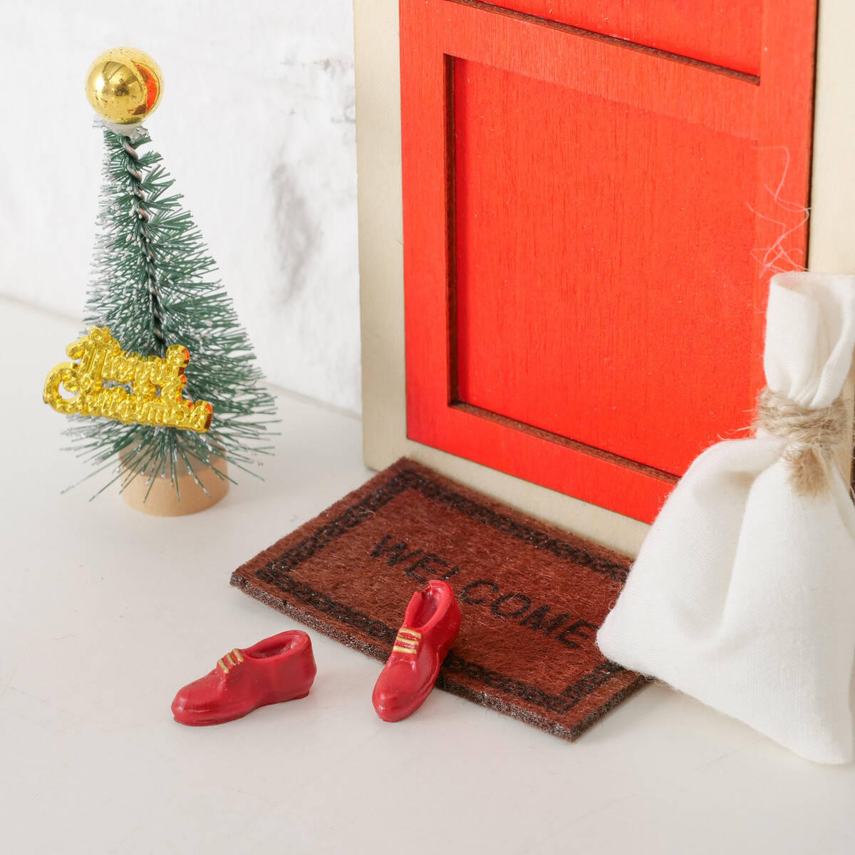 ELFEN-TÜR Wanddekoration 17 cm - Multicolor, Holzwerkstoff (10/17/3cm) - Boltze Home