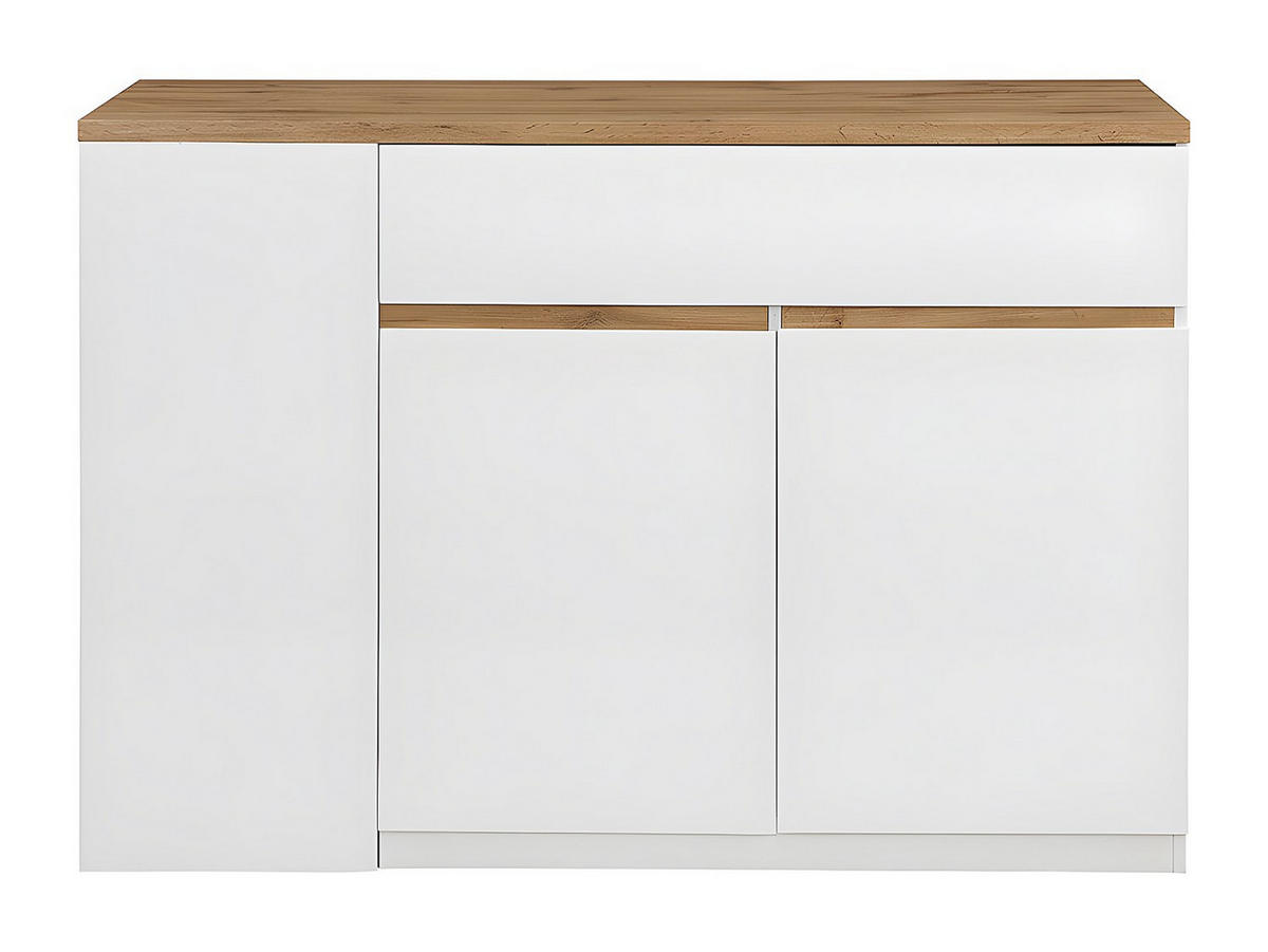 KÜCHENINSEL mit Stauraum - Weiß & Naturfarben - MEILI - Weiß, Holz (65/90/130cm) - Vente-Unique