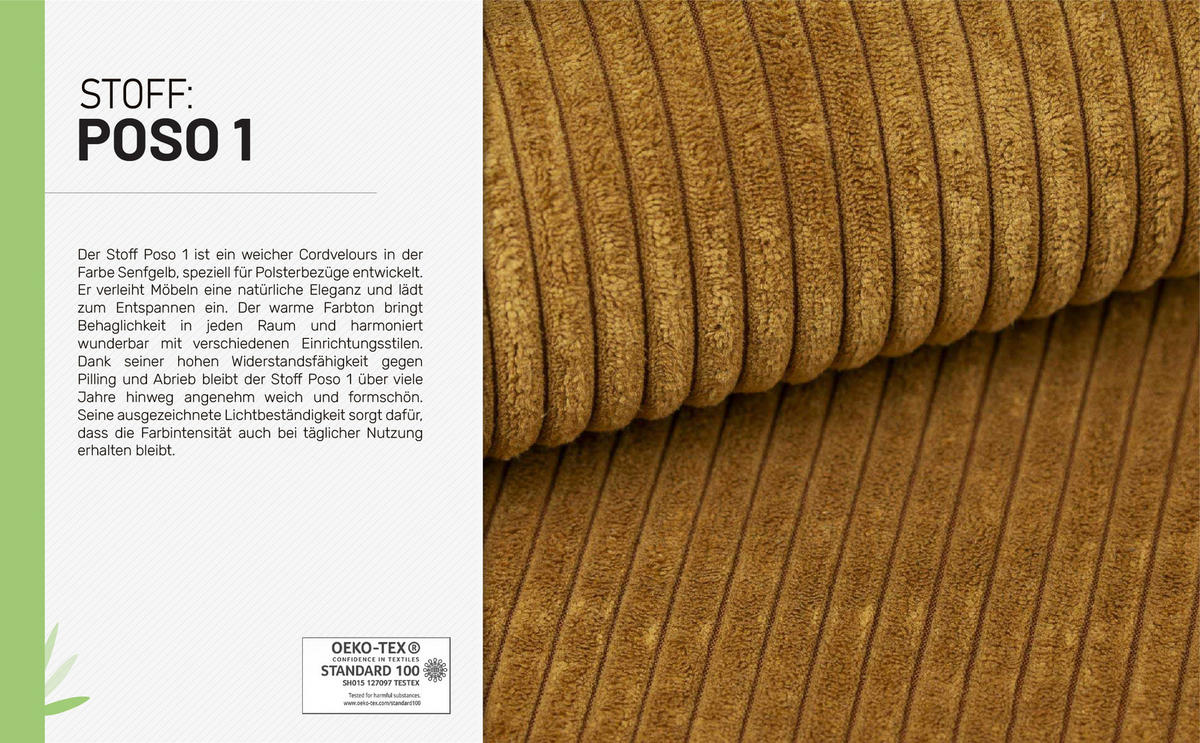 POLSTERBETT SANA 160x200cm Elegantes Polsterbett für modernen Wohnstil , Taschenfederkernmatratze mit kokos KORNOS (20cm), Currygelb - Currygelb, Holz (160/200cm) - Panda Möbel