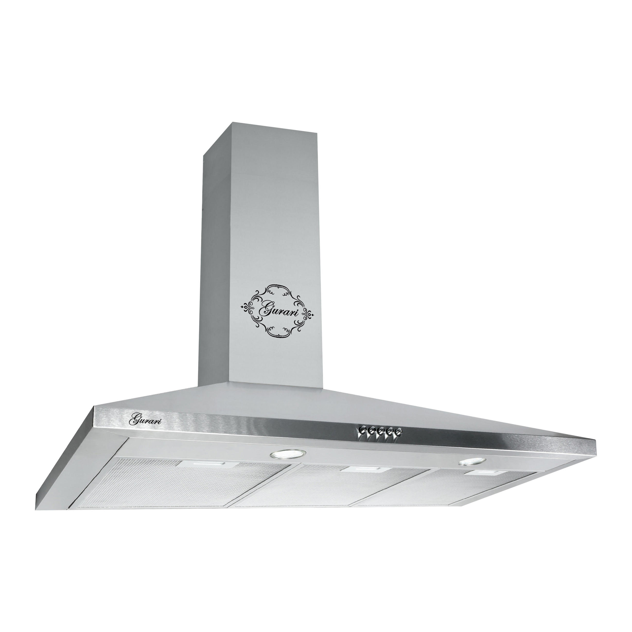 DUNSTABZUGSHAUBE GCH C 147 IS 7 N 70 cm Edelstahl - Silberfarben, Metall (70/87/47cm) - Gurari