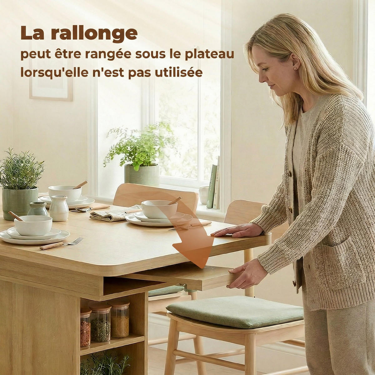 AUSZIEHTISCH Naturholzfarben Säulenfuß mit Ablagefächern 130/70/75 cm - Naturfarben, Holz (70/130/75cm) - PANGIVO