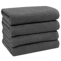 HANDTÜCHER, 4er-Set, 50x100 cm, 100% Baumwolle, Grau - Graphitfarben, Textil (50/100cm) - Zollner