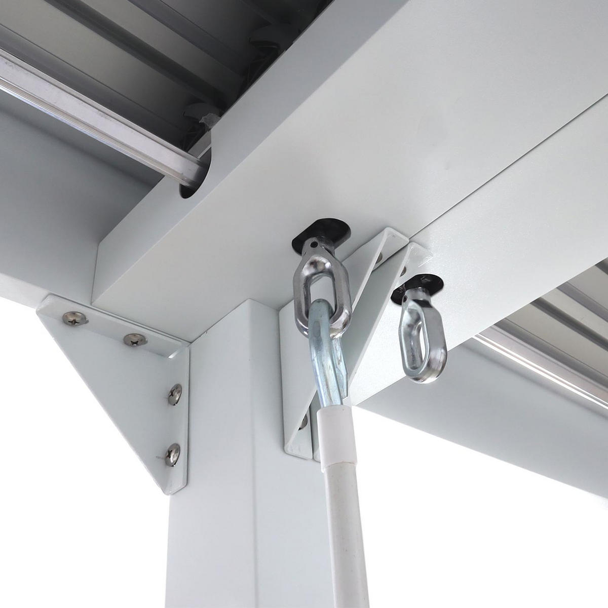 PERGOLA Alu 224x600x300cm Weiß - Weiß, Metall (600/224/300cm) - BERLINLODGE