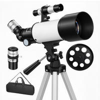 TELESKOP DE-18663 70 mm Refraktor mit verstellbarem Stativ Weiß - Weiß, Metall (80/80cm) - ComfortXL