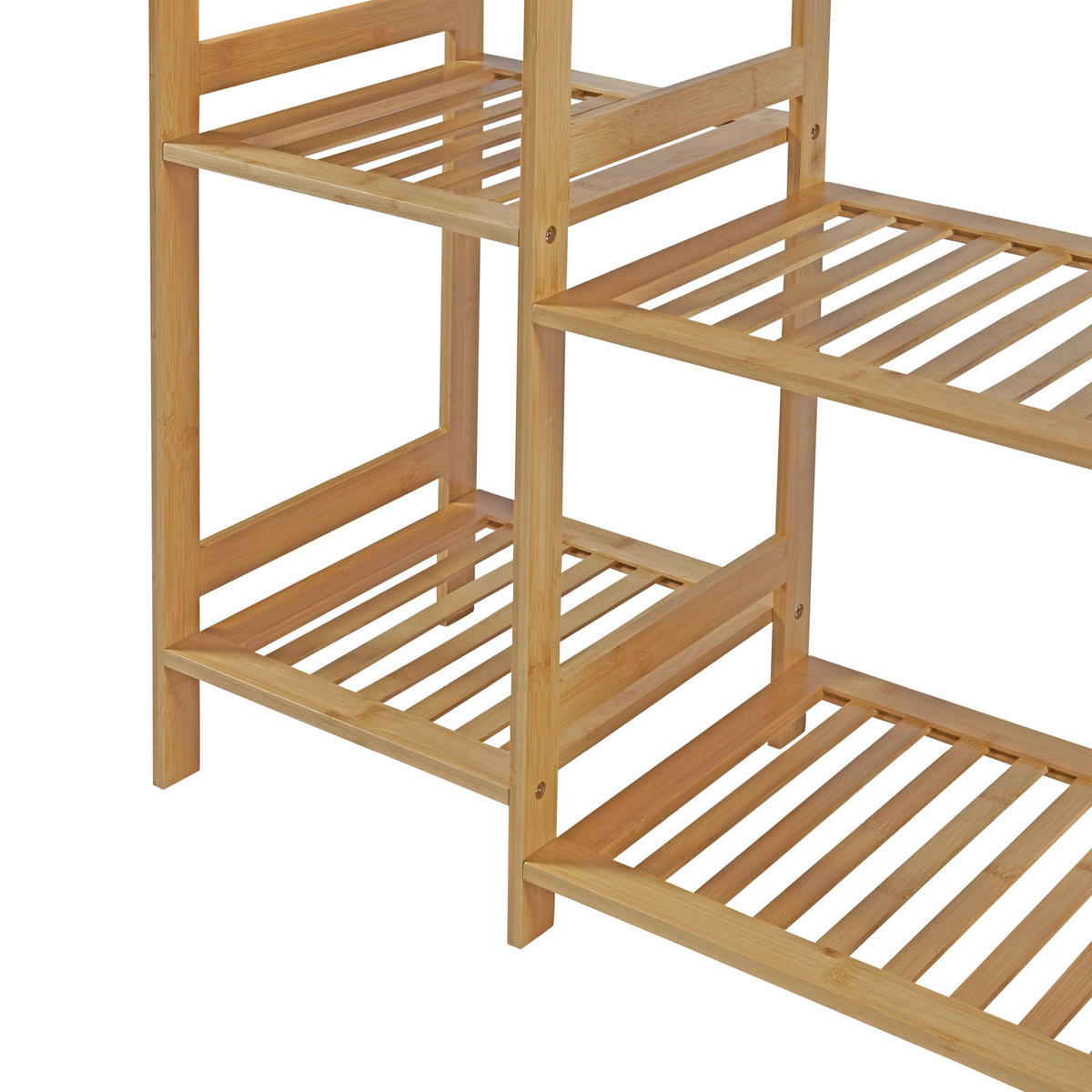 KLEIDERSTÄNDER Ilomantsi - Naturfarben, Holz (122/165/35cm) - [en.casa]