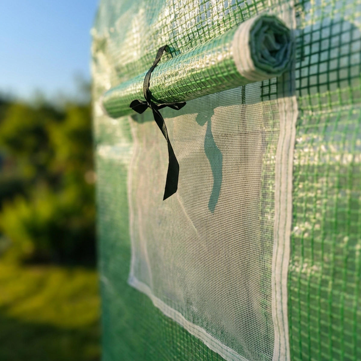 TUNNELGEWÄCHSHAUS mit aufrollbaren Seitenwänden, Grün, 200x300x200 cm - Grün, Metall (200/200/300cm) - Akord