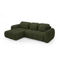ECKSOFA Caria Mit Schlaffunktion - Grün, Holzwerkstoff/Textil (304/190cm) - Fun Möbel