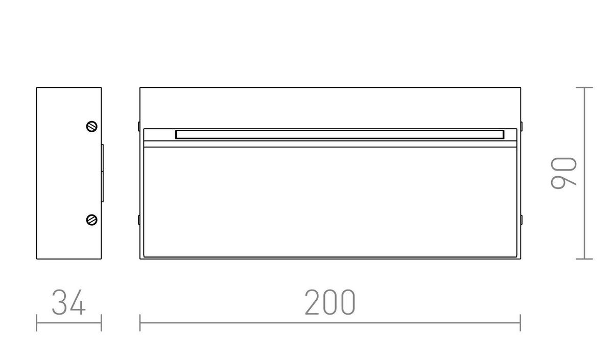 AUSSENLEUCHTE AQILA RC Anthrazitgrau 6 W IP54 - Grau, Metall (198/34/88cm) - Rendl