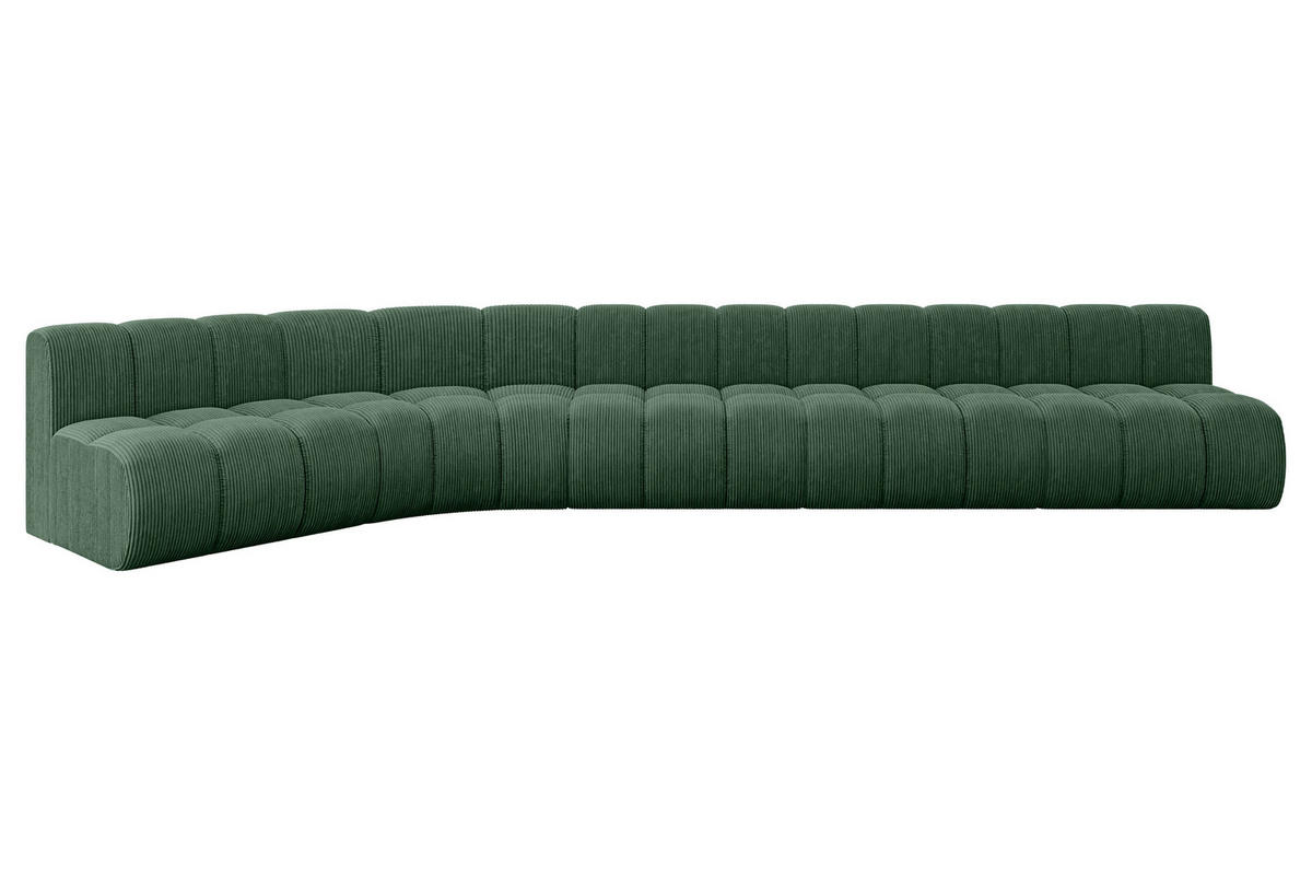 ECKSOFA modulares Sofa Montra-L3 - 472x174x70 cm Grün - Grün, Holzwerkstoff/Textil (472/174cm) - ALTDECOR