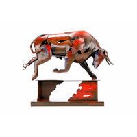 METALLSKULPTUR Rot 39/48 cm - Rot, Metall (2.9/48/12cm) - KUNSTLOFT