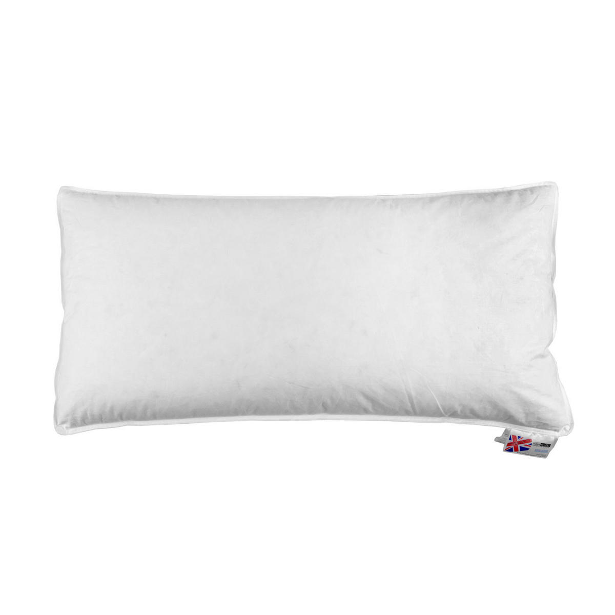 KOPFKISSEN Federn & Daunen 40/80 cm - Weiß, Textil (40/80cm) - Homescapes