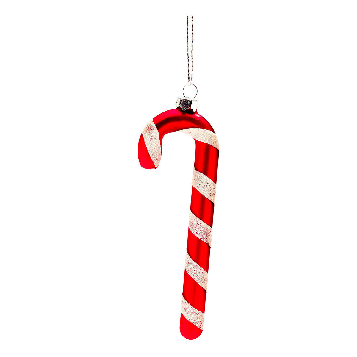 BAUMANHÄNGER ZUCKERSTANGE (6er-Set) Hang On - Rot, Glas (5/12/2cm) - Butlers
