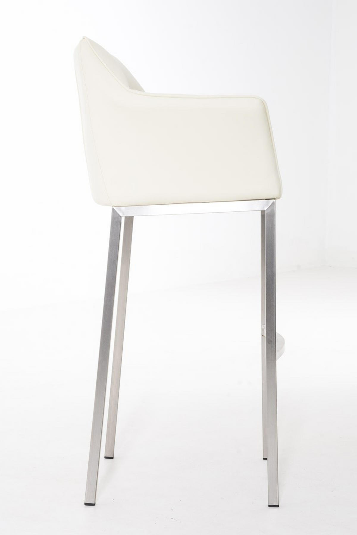 BARHOCKER Damaso 110x64x48 cm creme - Creme, Leder (64/110/48cm) - furnicato