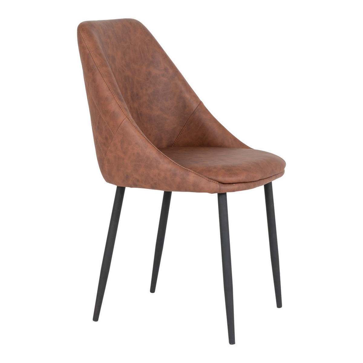 STUHL 2er-Set braun, schwarz - Braun, Holzwerkstoff (50/87/50cm) - ebuy24