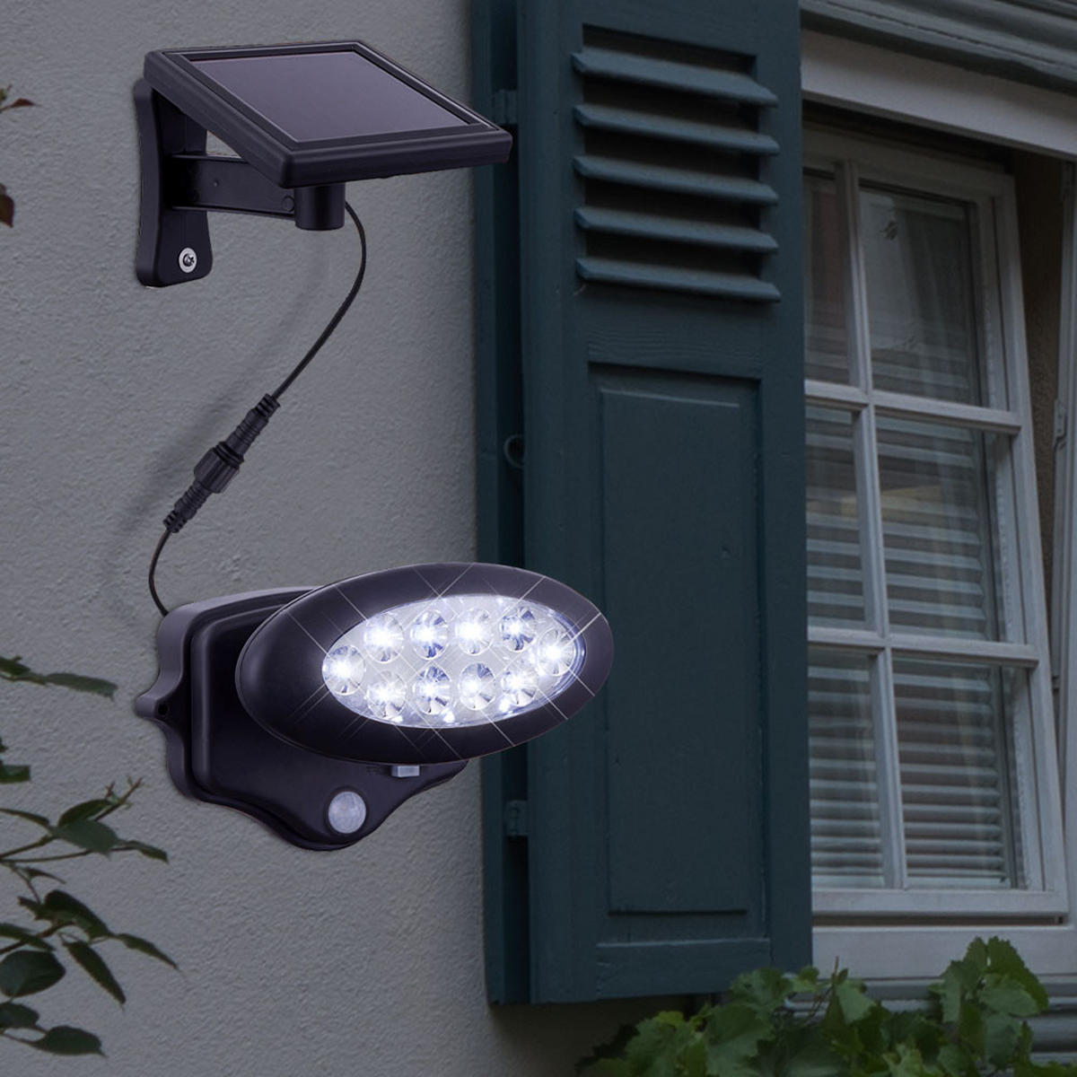 LED STRAHLER Solar Kunststoff Anthrazit - Anthrazit, Kunststoff (17/17/11.3cm) - Globo Lighting
