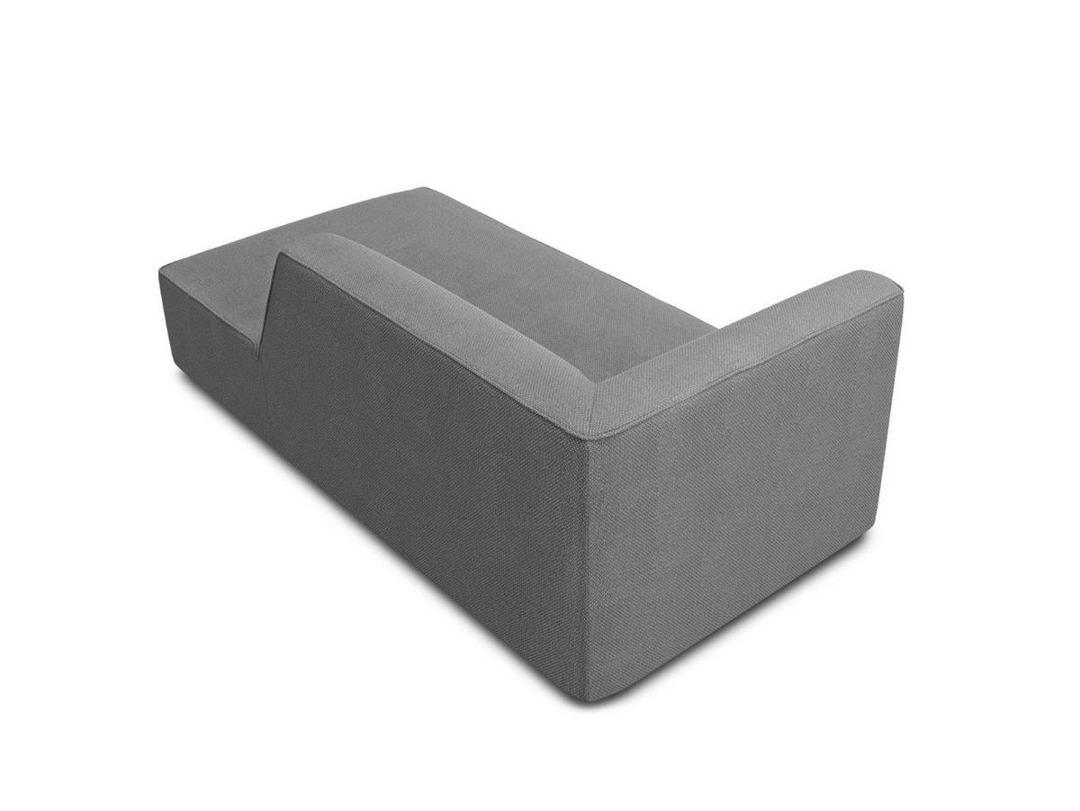 CHAISELONGUE rechts Ruby aus strukturiertem Stoff grau - Grau, Textil (93/69/180cm) - Micadoni