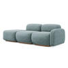 3-SITZER SOFA Links Chenille Stoff Blau - Blau/Blaugrau, Holz/Textil (258/73/95cm) - Makamii