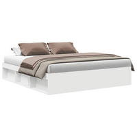 BETTGESTELL Weiß 200x200 cm - Weiß, Holzwerkstoff - furnicato