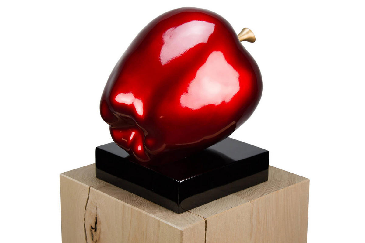 SKULPTUR Rot 32/31 cm - Rot, Stein (3/31/24cm) - KUNSTLOFT