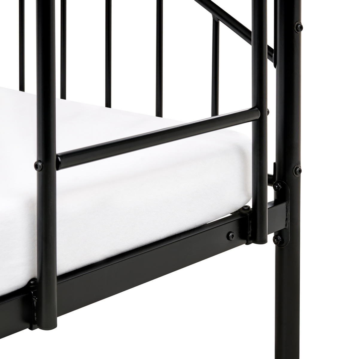 PAT ÎNALT metal 90/200 cm negru Chartres - negru, metal (96/171/209cm) - Beliani