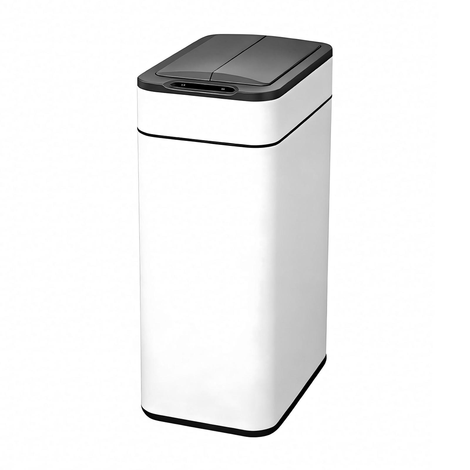 SENSORMÜLLEIMER SE60L Weiß - Weiß, Metall (28/67/41cm) - SVITA