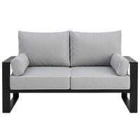 LOUNGESOFA 2-Sitzer Verdino mit Metallrahmen 150 cm Hellgrau - Grau, Metall (150/90/87cm) - Beautysofa