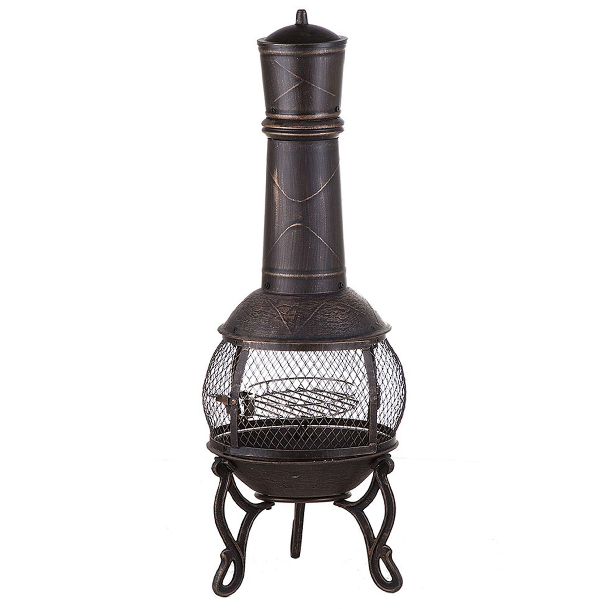 FEUERSTELLE Messing Stahl Tacora - Messingfarben/Goldfarben, Metall (37/105/37cm)