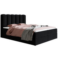 BETT Schwarz FOX 10 Mit Bettkasten Und Matratze 120x200 cm - Schwarz, Textil (120/200cm) - Sepro Meble
