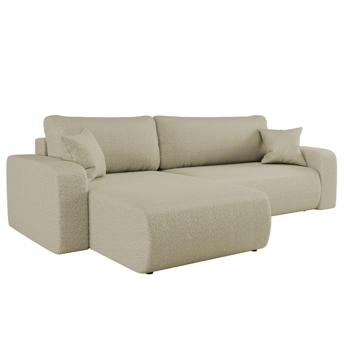 SCHLAFSOFA MILANO XL Und Bettkasten Stoff Quelle Beige Links - Beige, Holz (145/82/274cm) - Kaiser Möbel