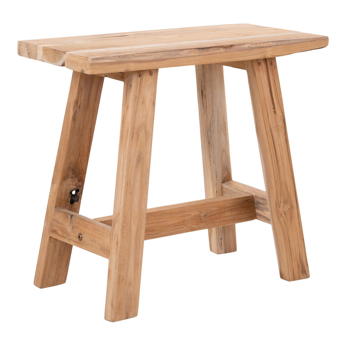 BANK Barcelona Teak Natur - Naturfarben, Holz (50/45/25cm) - tinkaro