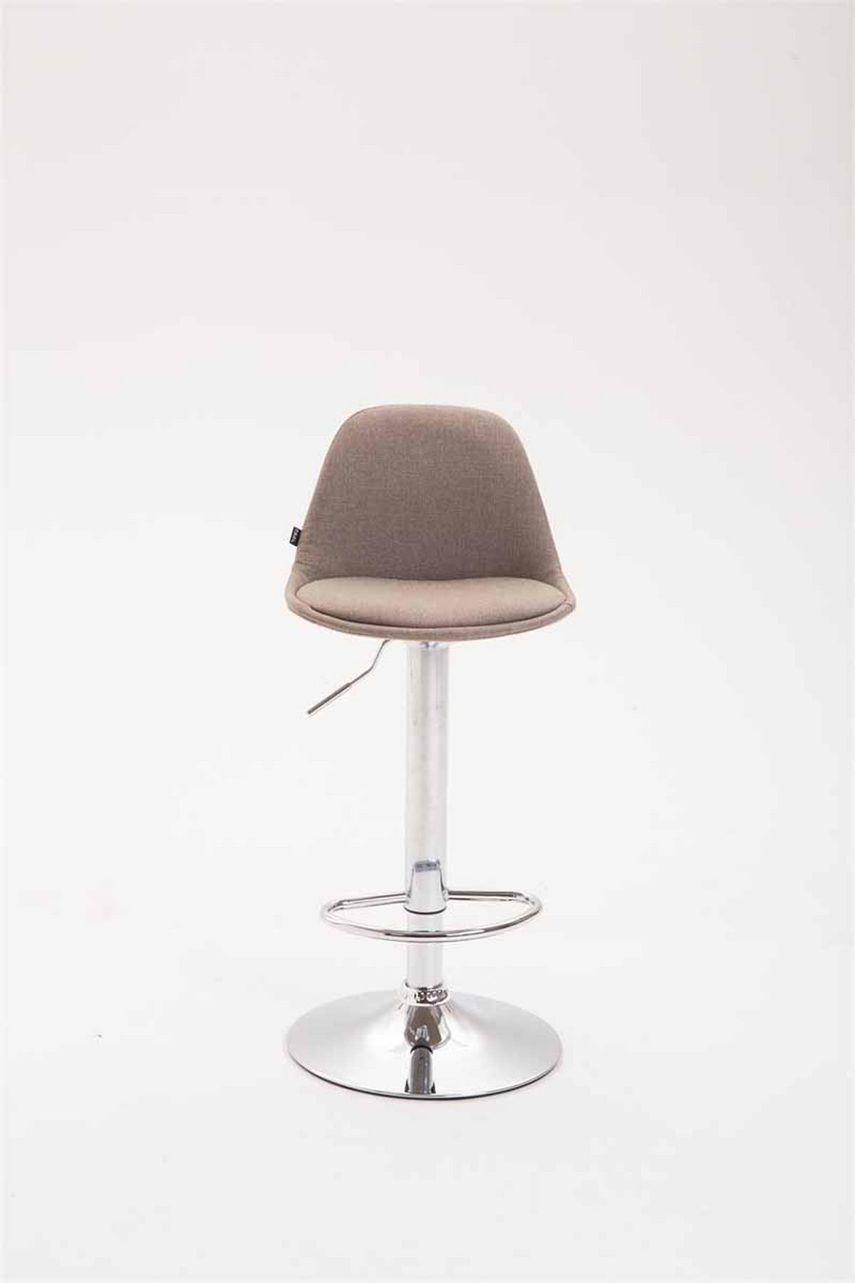 BARHOCKER 2er Set Stoff taupe - Taupe/Chromfarben, Textil/Metall (39/82/43cm) - CLP