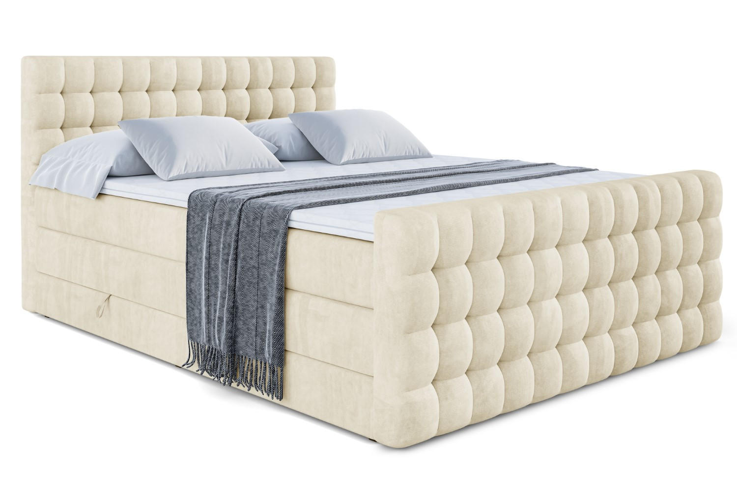 ALTDECOR POSTEL boxspring VIONE-Z KING – 120 x 200 – H3/H4 – béžová