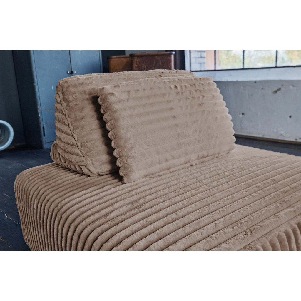 Thumbnail - Kawola Hocker, Taupe, Textil, Echtholz, Füllung: Schaumstoff, Quadratisch, rund, 111x84x111 cm, Wohnzimmer, Hocker, Sitz...
