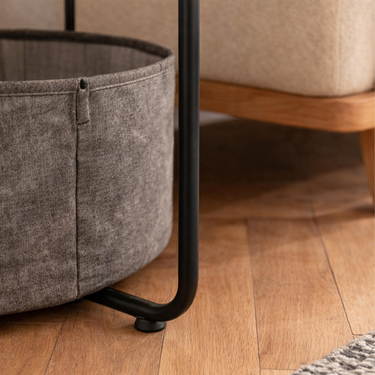 BEISTELLTISCH - Multicolor, Holzwerkstoff/Textil (45/45/50cm) - Relaxdays