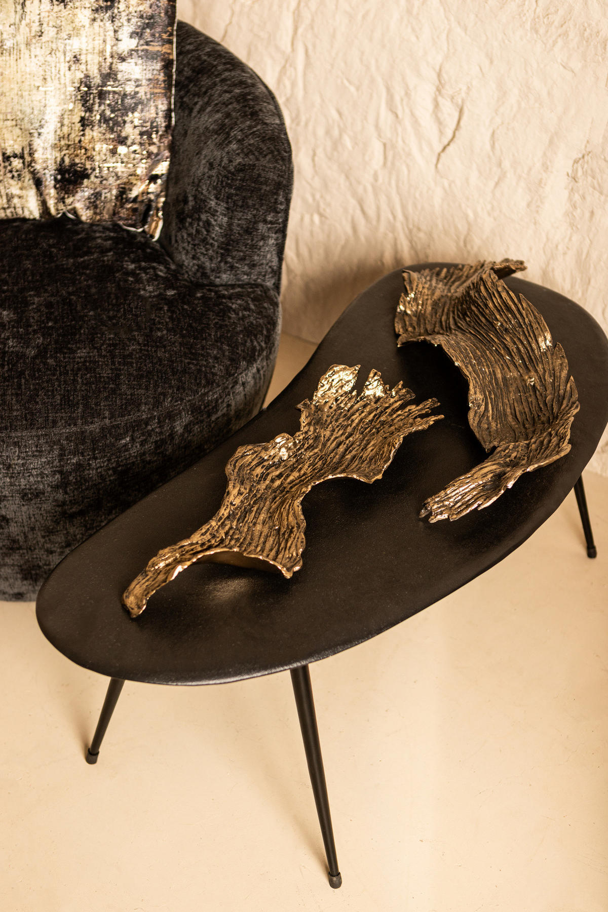 SCHALE Aitana Gold 54/15/7cm - Goldfarben, Metall (7cm) - PTMD Collection