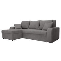 ECKSOFA Kris Lux - Greige/Schwarz, Holz/Kunststoff (238/147cm) - MIRJAN24