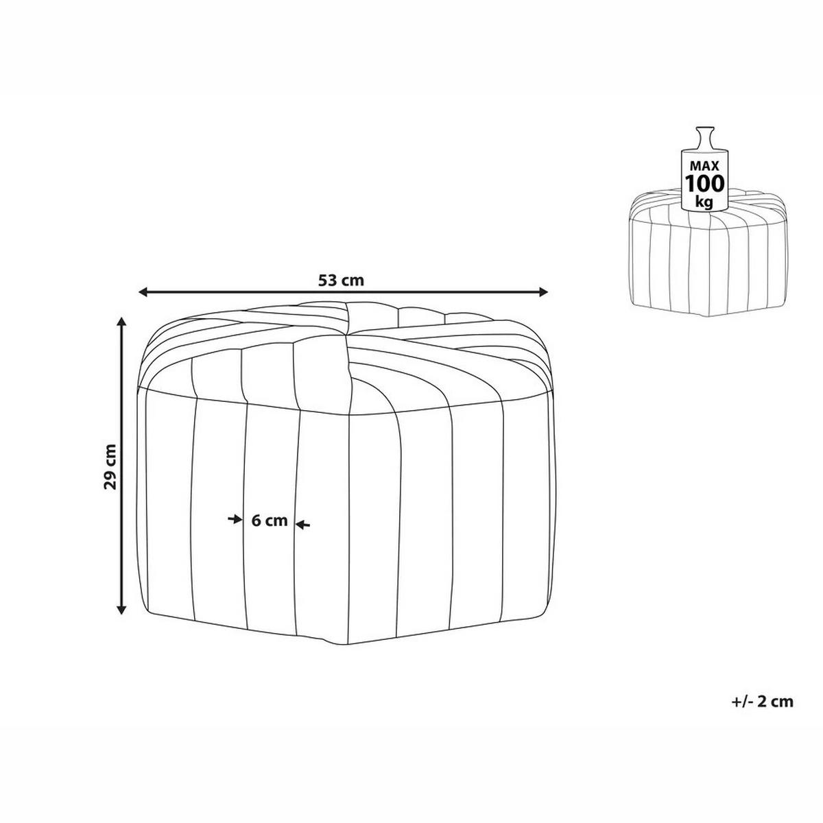 POUF Hellviolett Murietta - Violett, Textil (53/29/48cm) - Beliani