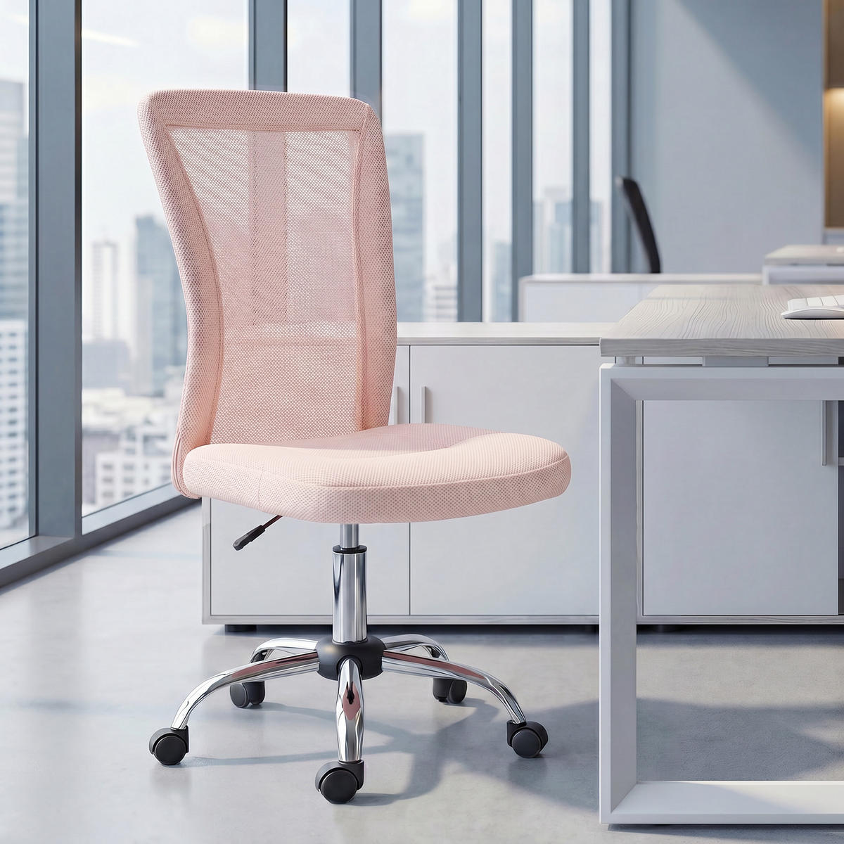 BÜROSTUHL Rosa 43.0/58.0/100.0 cm - Rosa, Textil (58/100/43cm)