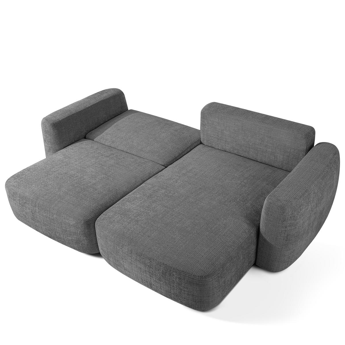 SITZGARNITUR ELOSA - Dunkelgrau, Holz/Textil (245/85/165cm) - KONSIMO®
