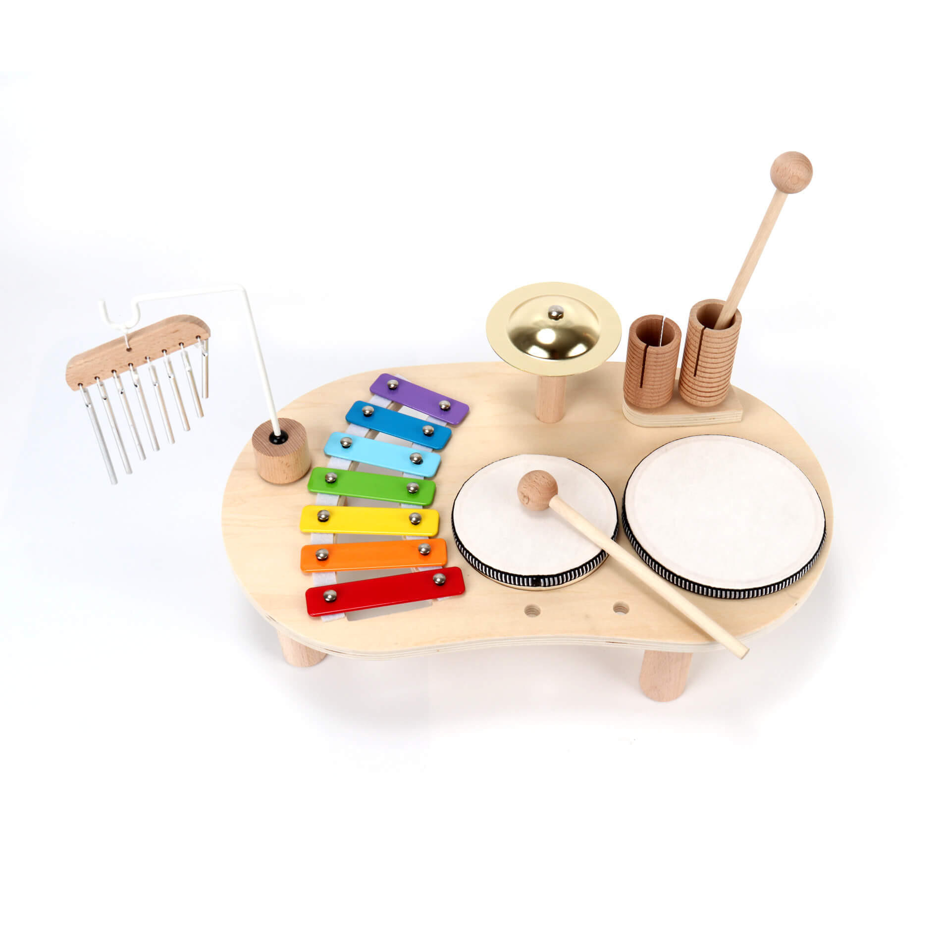 KINDERMUSIKSET 23/39/8 cm - Multicolor, Holz (39/23cm)