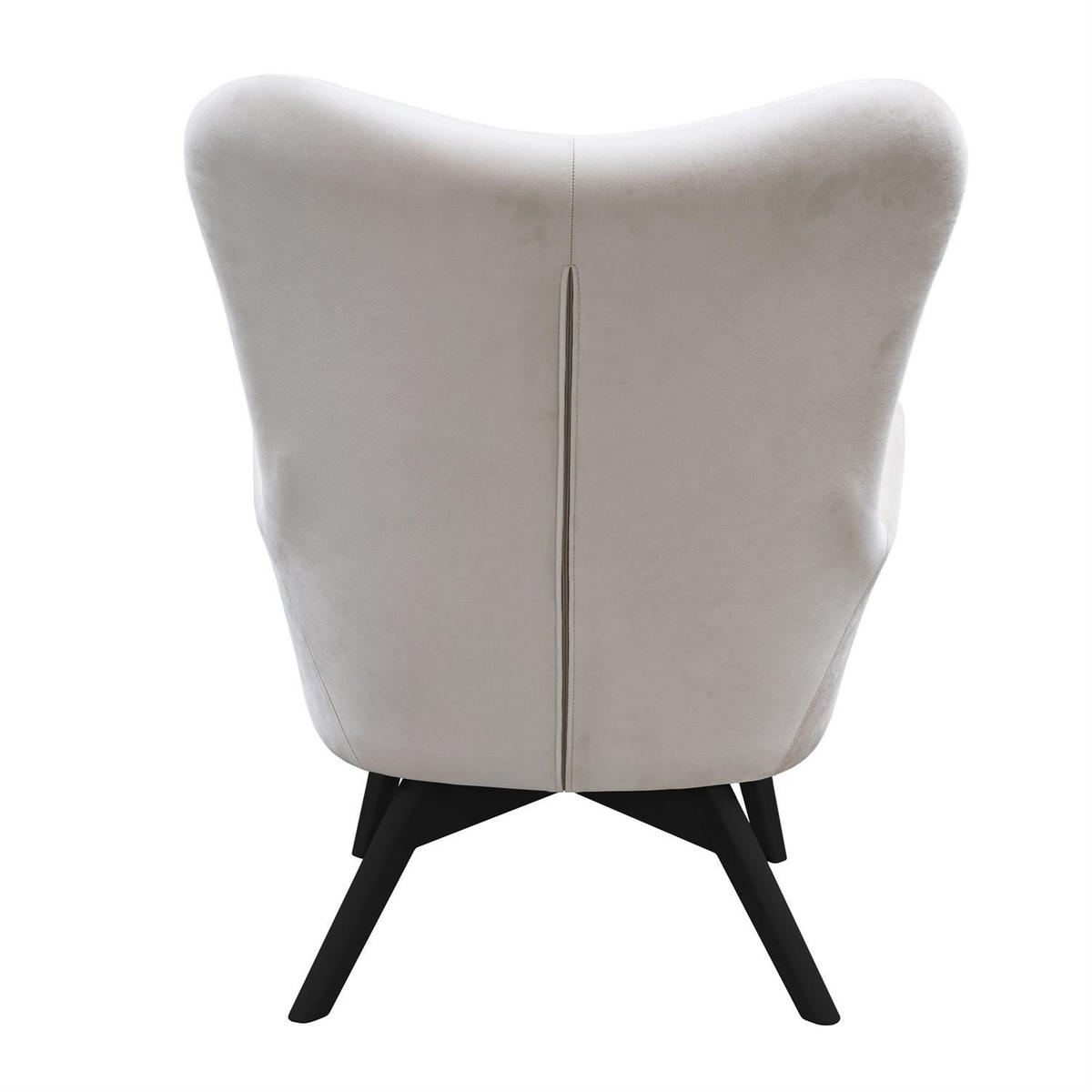 SESSEL SAND mit schwarzen Beinen - Ecru/Schwarz, Textil (80/105/86cm) - Lookway