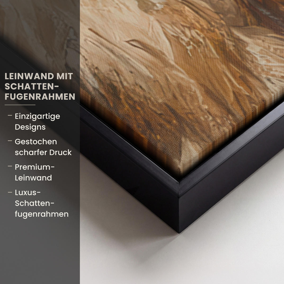 LEINWAND Bilder mit Rahmen - Weihnachtsmann - Rentier - Weihnachten - 60x90 - Rotbraun, Textil (60/90cm) - MuchoWow