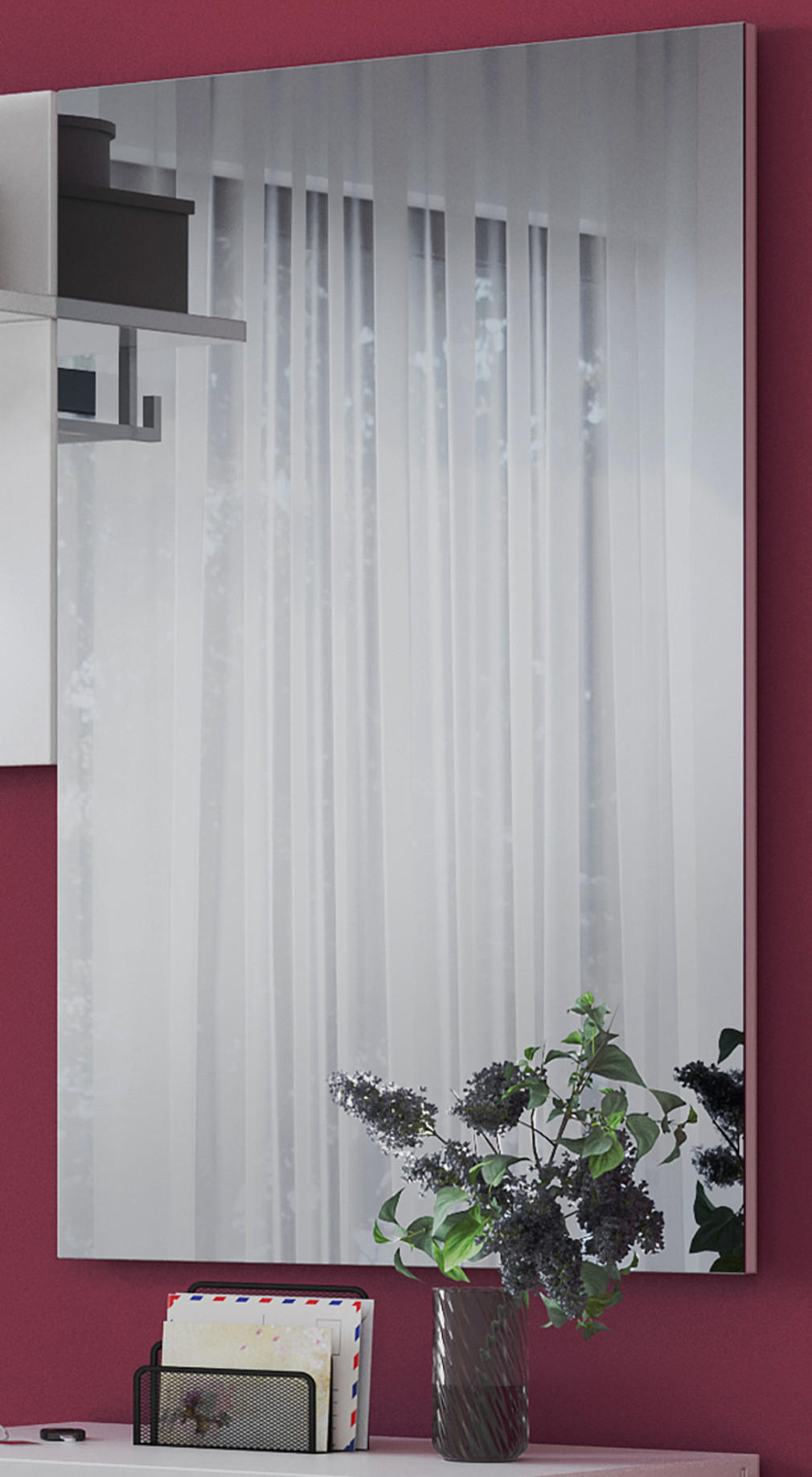 GARDEROBENSPIEGEL weiß 55/85 cm, Wandspiegel - Weiß, Glas/Holzwerkstoff (55/85/3cm) - Inn.Furn