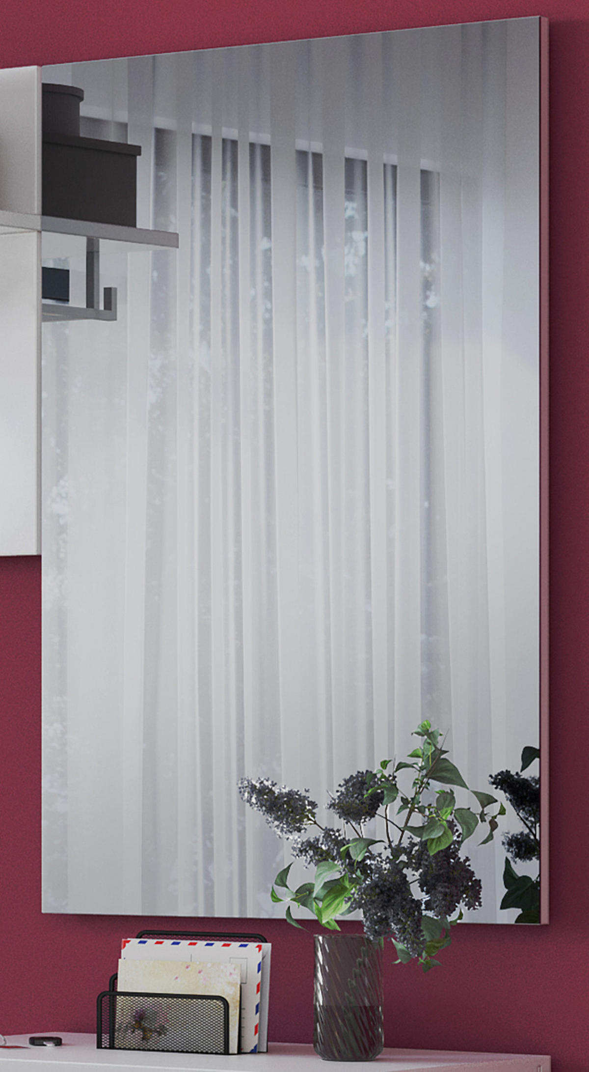 GARDEROBENSPIEGEL weiß 55/85 cm, Wandspiegel - Weiß, Glas/Holzwerkstoff (55/85/3cm) - Inn.Furn