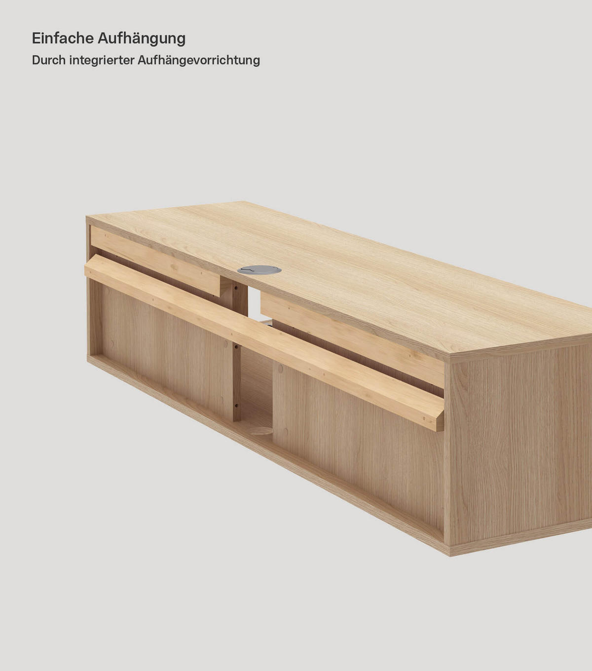 LOWBOARD Das Schwebende - Braun, Holzwerkstoff (160/36/42cm) - Mokebo