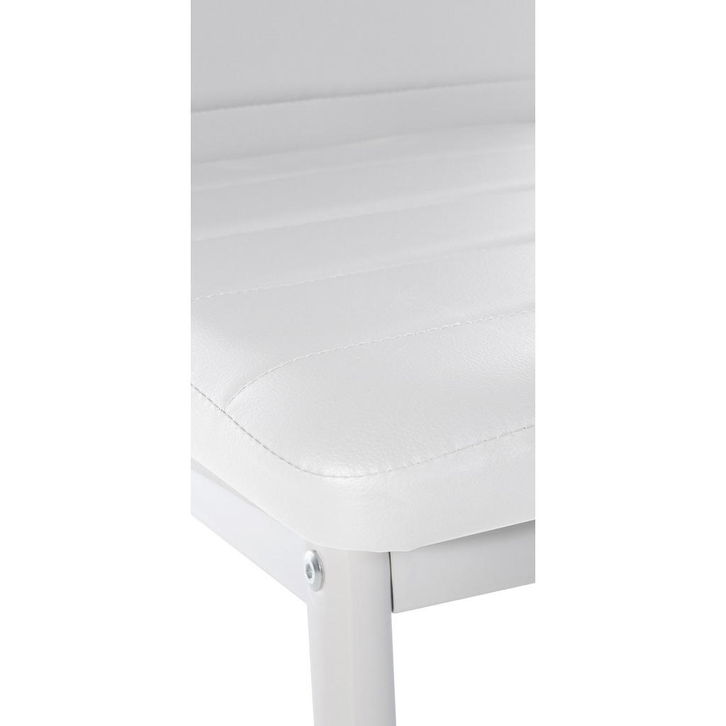 Thumbnail - Deluke Esszimmerstuhl, Weiß, Leder, 41.5x99x40 cm, Esszimmer, Stühle, Esszimmerstühle, Vierfußstühle