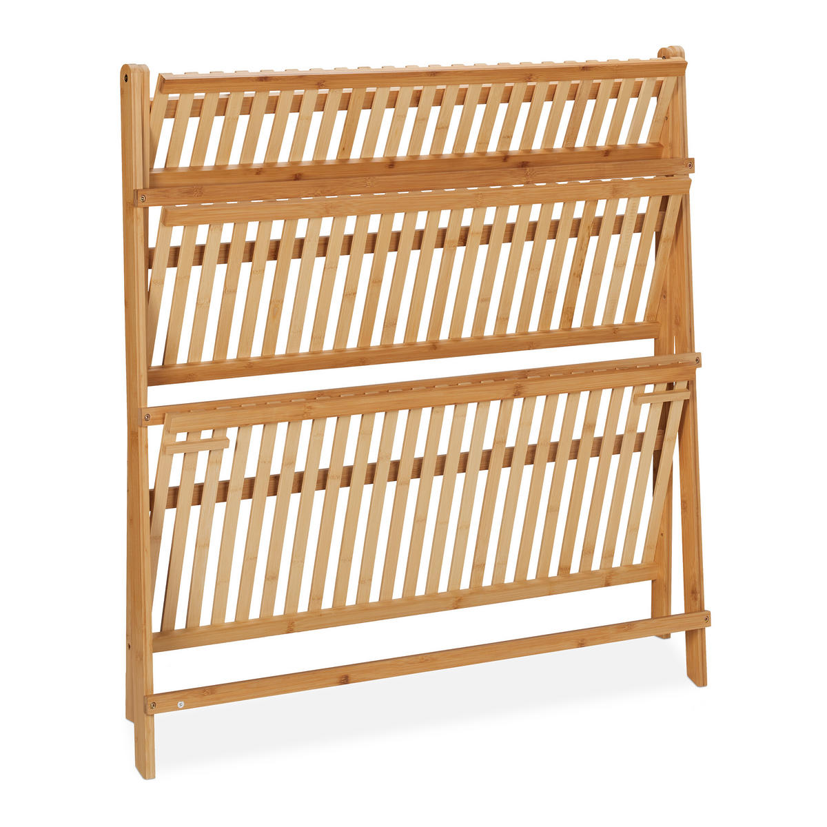 BLUMENREGAL - Hellbraun, Holz (99.5/96/37cm) - Relaxdays