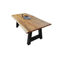 ESSTISCH CALI - Beige/Schwarz, Holz/Metall (100/200/77cm) - SAM