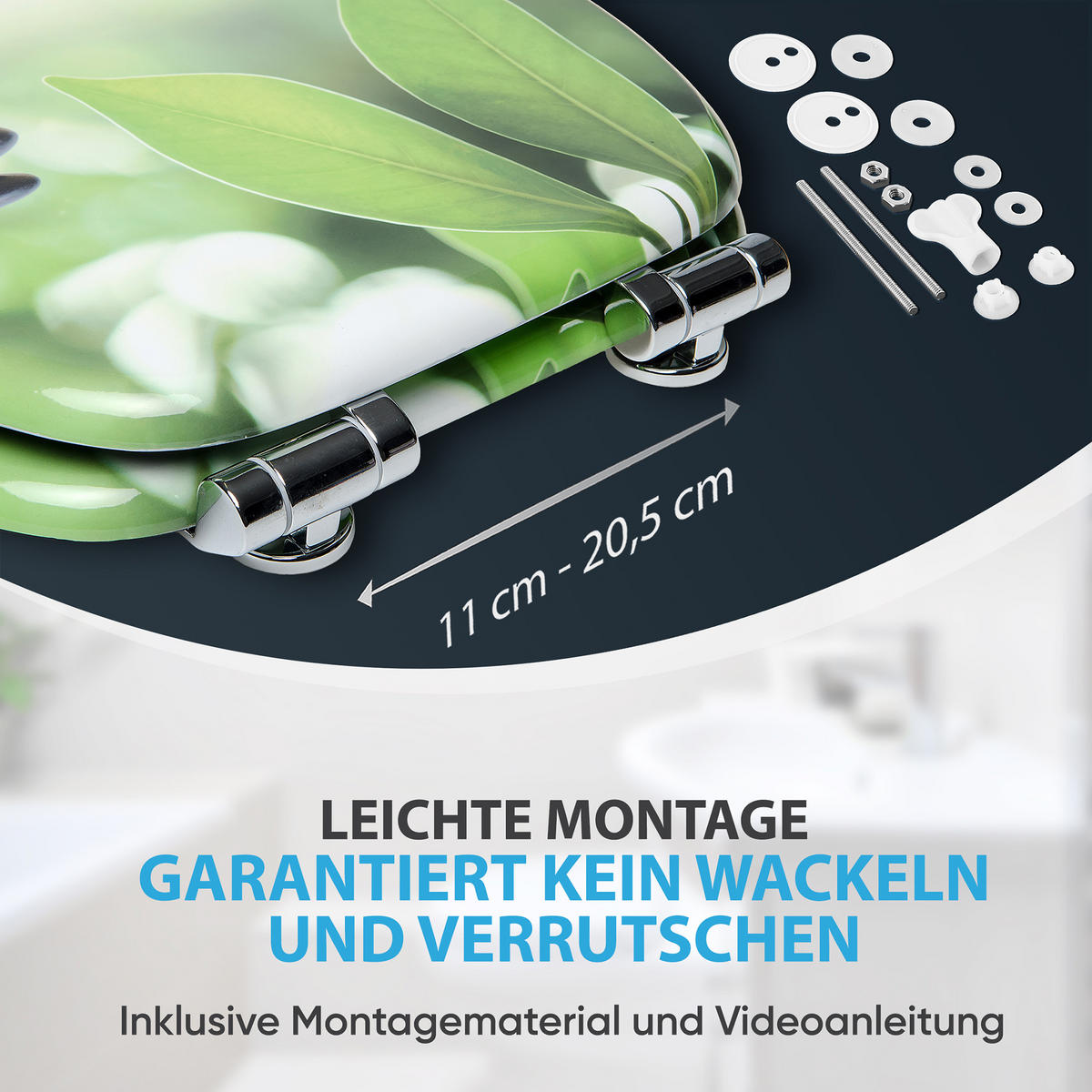 WC-SITZ mit Absenkautomatik Harmony - Grün, Holzwerkstoff (38/6/47cm) - Sanilo