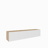 TV-SCHRANK Noe 200 cm (2x100) viertürig, artisan, weiß - Eiche Artisan/Weiß, Kunststoff (200/41/40cm) - Margaret Hadas24